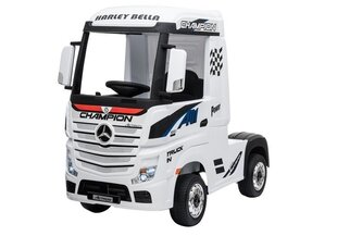 Bērnu vienvietīgs elektromobilis- kravas automašīna Mercedes Actros, balta cena un informācija | Bērnu elektroauto | 220.lv
