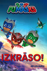 Pjmasks. Izkrāso! Ar uzlīmēm cena un informācija | Krāsojamās grāmatas | 220.lv