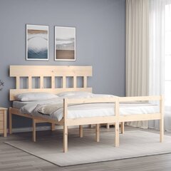 vidaXL gultas rāmis ar galvgali, 5FT, King size izmērs, masīvkoks цена и информация | Кровати | 220.lv