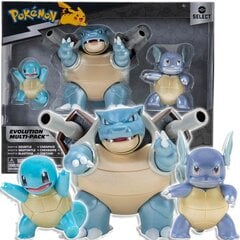 Pokemon Select Pigturine Collector Squirtle Wartortle and Blastoise 2773 цена и информация | Игрушки для мальчиков | 220.lv