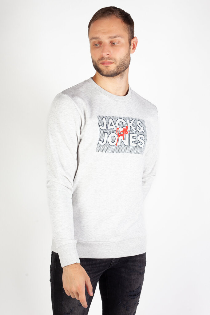 Sporta džemperis JACK & JONES 12244822WHITEMELANGE-S cena un informācija | Vīriešu džemperi | 220.lv