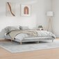 vidaXL gultas rāmis, betona pelēks, 200x200 cm, inženierijas koks cena un informācija | Gultas | 220.lv
