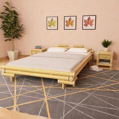 vidaXL gultas rāmis, bambuss, 140x200 cm цена и информация | Кровати | 220.lv