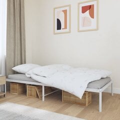 vidaXL gultas rāmis, balts metāls, 90x190 cm цена и информация | Кровати | 220.lv