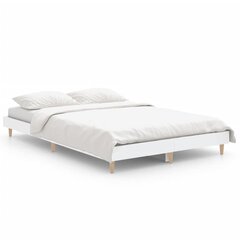 vidaXL gultas rāmis, balts, 120x190 cm, inženierijas koks цена и информация | Кровати | 220.lv