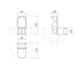 GTV kustības detektors CR-2, max 1200W, 180°, 8m ± 1,8-2,5m, IP44, nav paredzēts LED, Melns цена и информация | Датчики | 220.lv