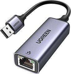 UGREEN Внешний адаптер UGREEN Gigabit Ethernet USB 3.0 (серый) цена и информация | Адаптеры и USB разветвители | 220.lv