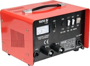 YATO Taisngriezis AR STARTA PALĪGU 16A 12V / 24V 120 - 240Ah cena un informācija | Auto piederumi | 220.lv