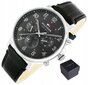 Tommy Hilfiger vīriešu pulkstenis, ādas siksniņa cena un informācija | Vīriešu pulksteņi | 220.lv