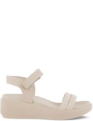 ECCO sieviešu krēmīgas krāsas sandales FLOWT WEDGE LX SANDALS цена и информация | Женские босоножки | 220.lv