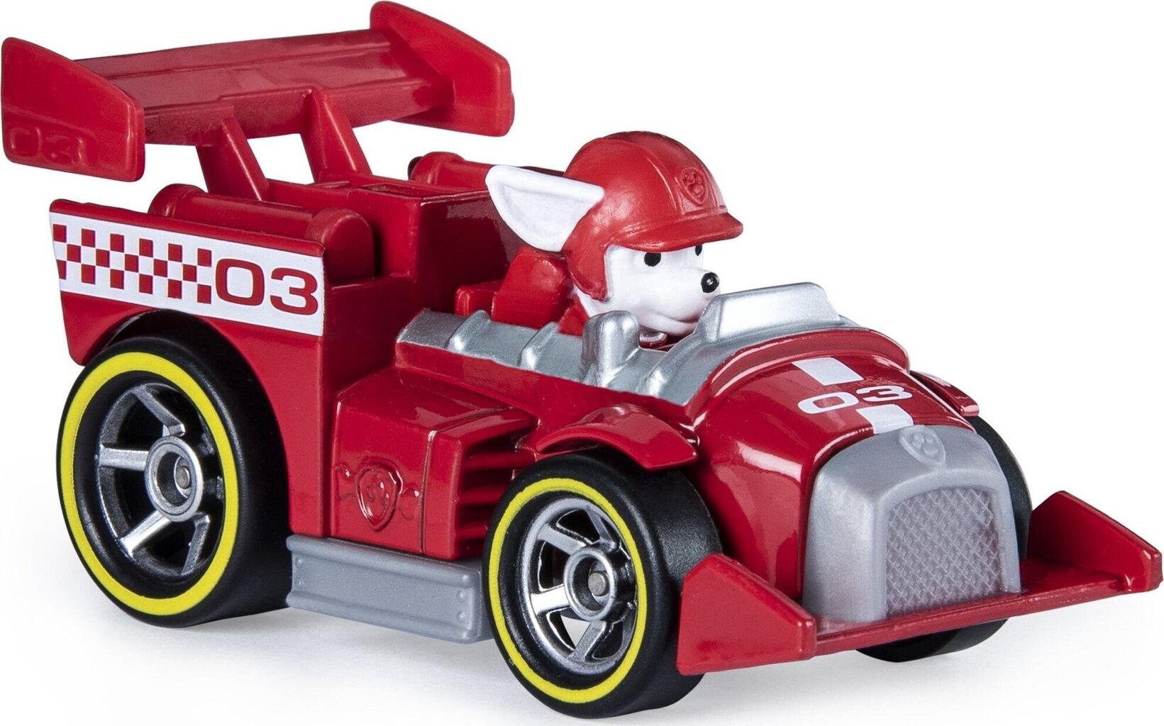 Figūriņa Paw Patrol Marshall Ready Race Rescue + sacīkšu auto ar piedziņu un skaņu cena un informācija | Attīstošās rotaļlietas | 220.lv