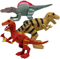 Komplekts Figūra Dinozaurs ar gaismām un skaņām 3 gab. cena un informācija | Rotaļlietas zēniem | 220.lv