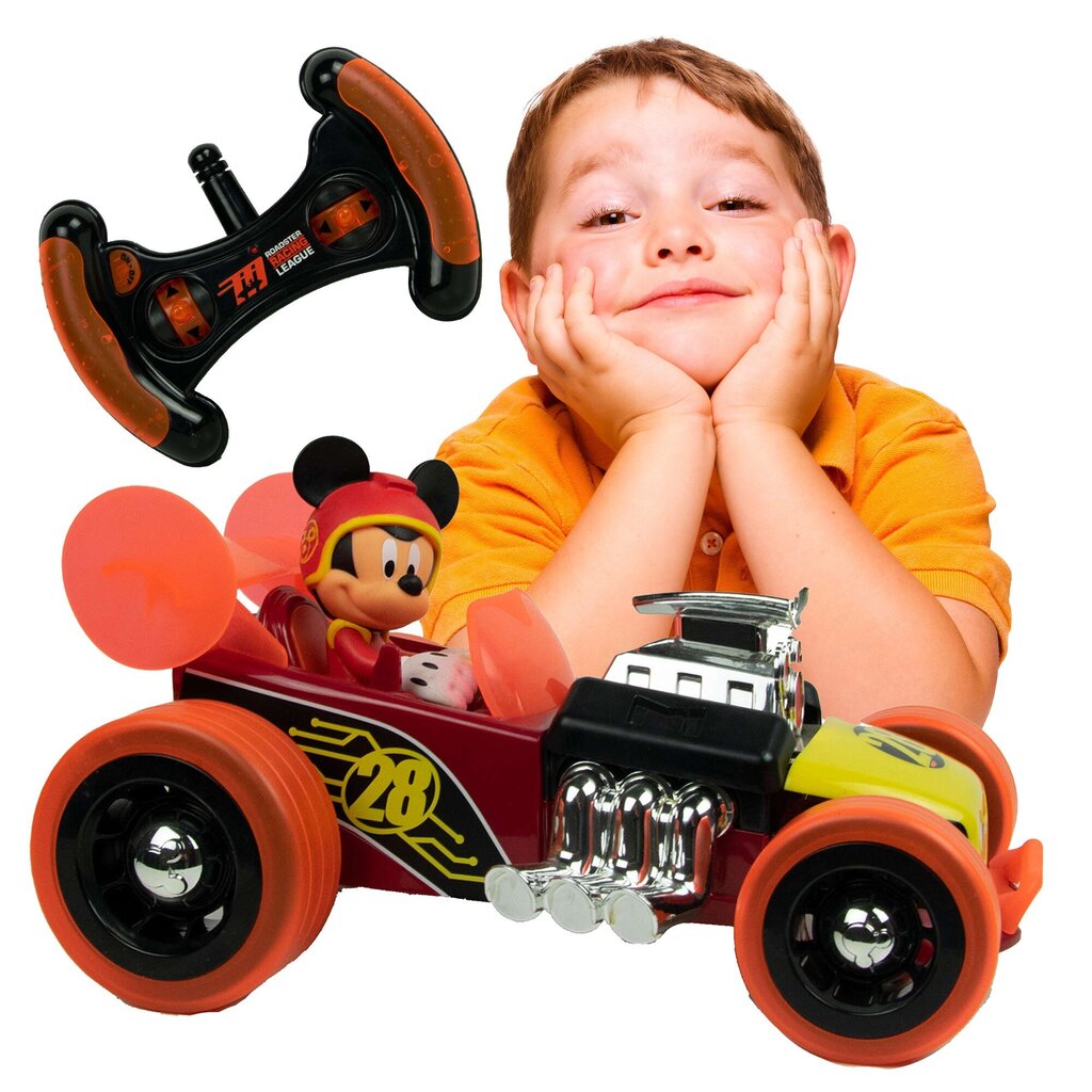 Auto Super Charged Hot Rod RC tālvadības pults Disney Mickey cena un informācija | Rotaļlietas zēniem | 220.lv