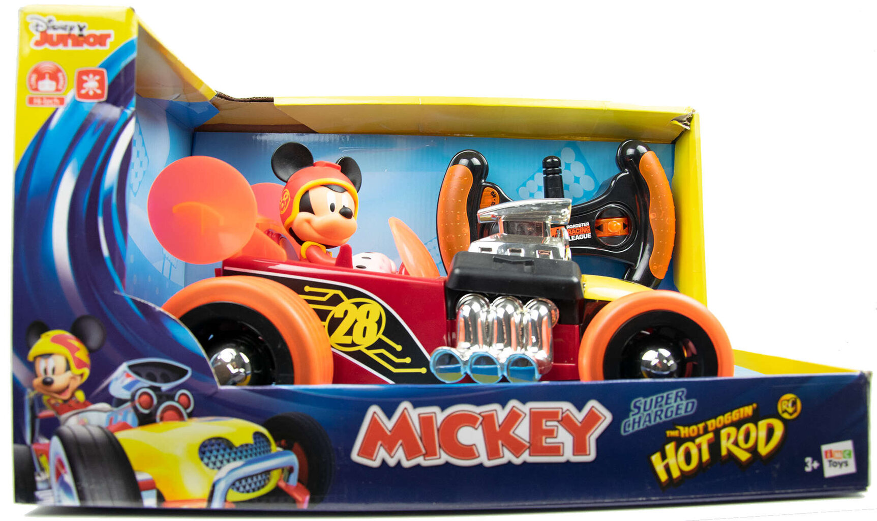 Auto Super Charged Hot Rod RC tālvadības pults Disney Mickey cena un informācija | Rotaļlietas zēniem | 220.lv