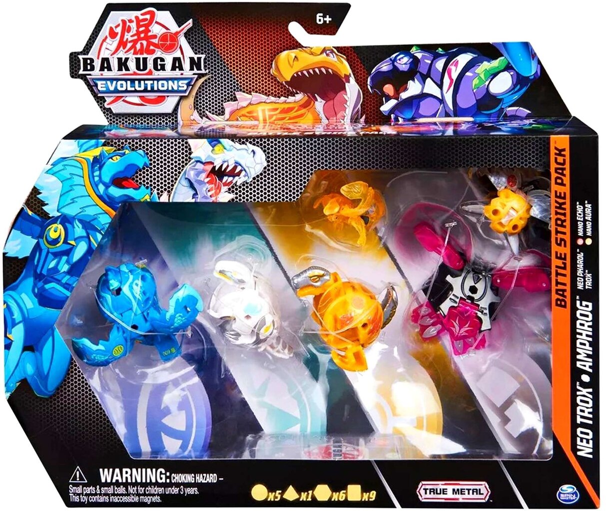 Bakugan Evolutions Battle Strike Pack 6 figūriņas un kartes cena un informācija | Rotaļlietas zēniem | 220.lv