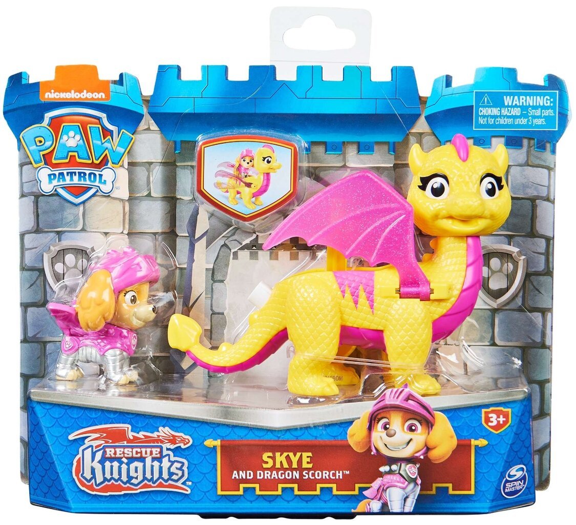 Figūriņa Skye un Scorch pūķis Paw Patrol Rescue Knights цена и информация | Rotaļlietas meitenēm | 220.lv