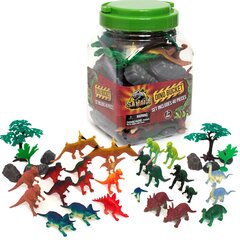 Figūru Dinosauru savage komplekts konteinerā 40 gab. cena un informācija | Attīstošās rotaļlietas | 220.lv