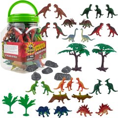 Figūru Dinosauru savage komplekts konteinerā 40 gab. цена и информация | Развивающие игрушки | 220.lv