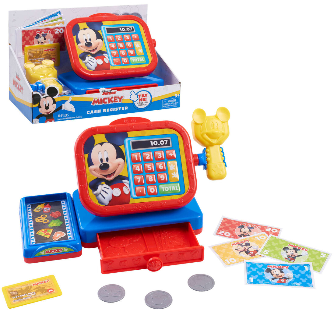 Elektroniskais kases aparāts Disney Mickey Mouse ar piederumiem цена |  220.lv