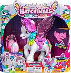Hatchicorn Rainbow-Cation Hatchimals interaktīvais vienradzis 60+ efektu цена и информация | Игрушки для девочек | 220.lv