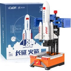 Ķieģeļi CaDA Long March kosmosa raķetes modelis 25 cm 434 gab. cena un informācija | Konstruktori | 220.lv