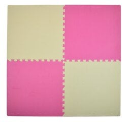 Putu puzle Humbi paklājiņš 62x62x1 cm 4 gab krēmkrāsas rozā цена и информация | Развивающие коврики | 220.lv