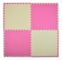 Putu puzle Humbi paklājiņš 62x62x1 cm 4 gab krēmkrāsas rozā cena un informācija | Attīstošie paklājiņi | 220.lv