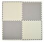 Putu puzles paklājs Humbi Cream Grey 4 gab. 62x62x1 cm cena un informācija | Attīstošie paklājiņi | 220.lv