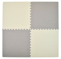 Putu puzles paklājs Humbi Cream Grey 4 gab. 62x62x1 cm цена и информация | Развивающие коврики | 220.lv