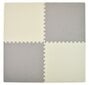 Putu puzles paklājs Humbi Cream Grey 4 gab. 62x62x1 cm цена и информация | Attīstošie paklājiņi | 220.lv