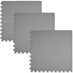 Putu puzle Humbi paklājs 3 gab. tumši pelēks 62 x 62 x 1 cm цена и информация | Развивающие коврики | 220.lv