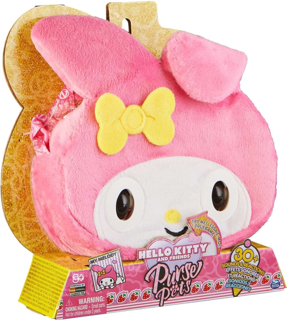 Interaktīvā soma Mājdzīvnieku maciņš Hello Kitty My Melody ar acīm un skaņām cena un informācija | Rotaļlietas meitenēm | 220.lv