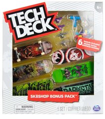 Komplekts Sk8Shop Tech Deck 6 deskorolek Bonus Pack Darkstar + aksesuāri цена и информация | Игрушки для мальчиков | 220.lv