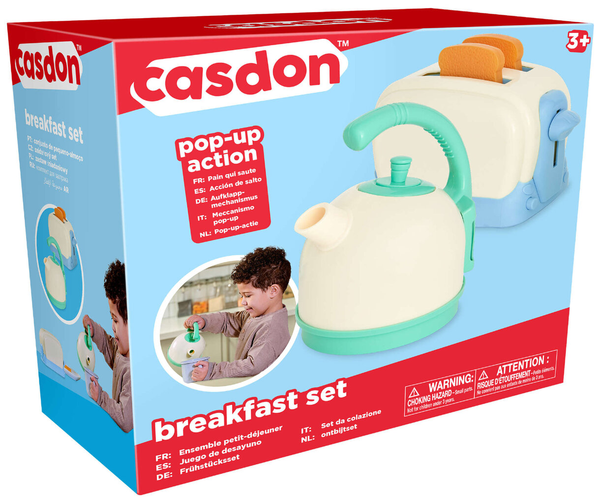 Komplekts Tējkanna un tosteris bērniem Casdon brokastis cena un informācija | Rotaļlietas meitenēm | 220.lv