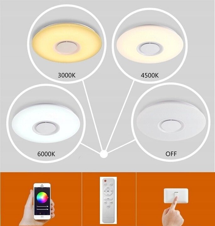 Griestu lampa GOLED LVT 50 x 7,5 cm balta cena un informācija | Griestu lampas | 220.lv