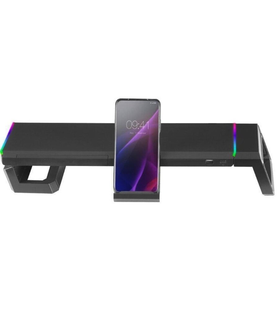 MARS GAMING MGS-ONE Monitora statīvs Chroma RGB / USB 2.0 цена и информация | Portatīvo datoru dzesēšanas paliktņi un citi piederumi | 220.lv