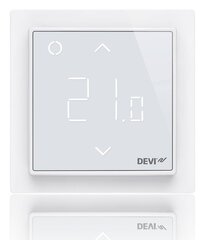 Электронный программируемый термостат Devi Devireg Smart Polar White цена и информация | Нагревательные коврики для пола и зеркал | 220.lv