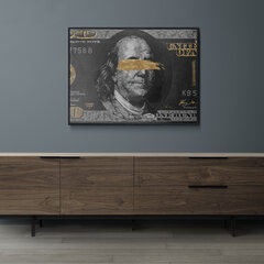 Glezna pēc cipariem ierāmēta "Franklina dolārs" Oh Art! 40x50 cm cena un informācija | Gleznas pēc numuriem | 220.lv