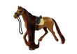 Zirga figūra ar piederumiem, LeanToys, balta cena un informācija | Rotaļlietas meitenēm | 220.lv