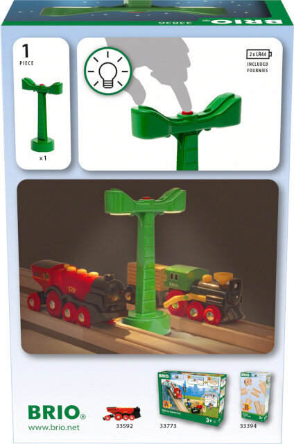 Dzelzceļa gaisma Brio World 33836 cena un informācija | Rotaļlietas zēniem | 220.lv