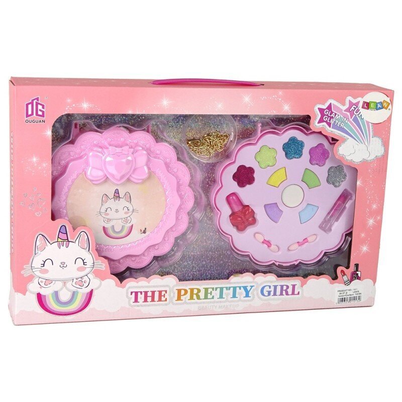Kosmētikas komplekta somiņa Lean Toys Pink Unicorn цена и информация | Rotaļlietas meitenēm | 220.lv