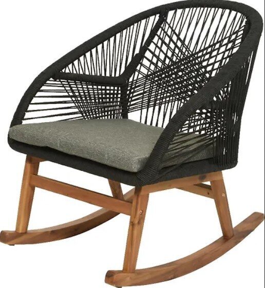 Šūpuļkrēsls Enne Garden Siena, tumši pelēks/brūns cena un informācija | Dārza krēsli | 220.lv