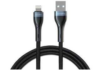 USB-A Lightning kabelis PremiumCord 10W 1m., melns cena un informācija | Kabeļi un vadi | 220.lv