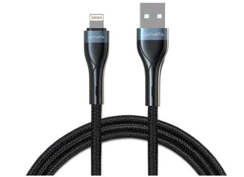 USB-A Lightning kabelis PremiumCord 10W 1m., melns цена и информация | Savienotājkabeļi | 220.lv