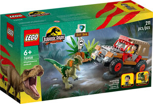 76958 LEGO® Jurassic World Dilofozaura iebrukums цена и информация | Конструкторы и кубики | 220.lv