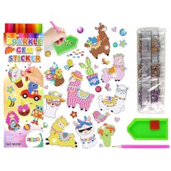 Dimantu izšūšanas uzlīmju komplekts Llamas Animals Mosaic Diamond Embroidery Sticker Set cena un informācija | Modelēšanas un zīmēšanas piederumi | 220.lv