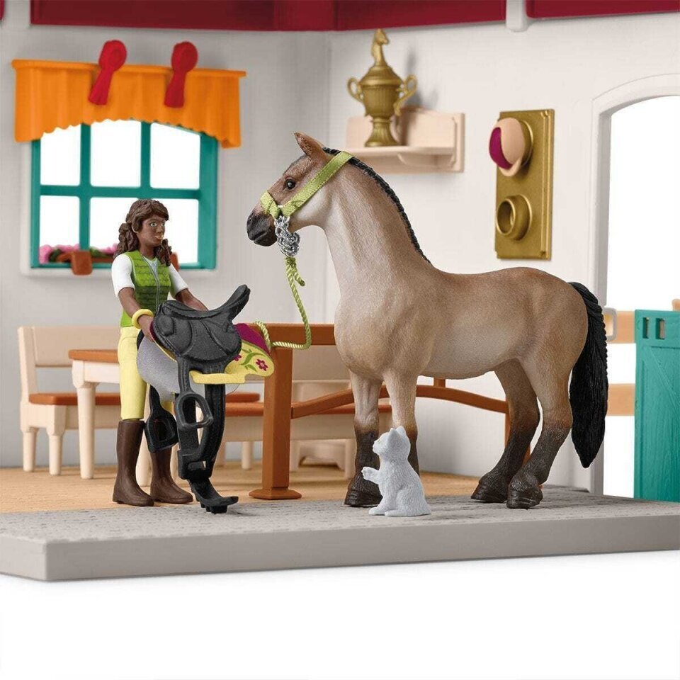 Jātnieka istaba ar dzīvnieku figūriņām Schleich Horse Club цена и информация | Rotaļlietas meitenēm | 220.lv