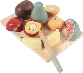 Деревянный набор для нарезки фруктов Little Dutch цена и информация | Игрушки для девочек | 220.lv