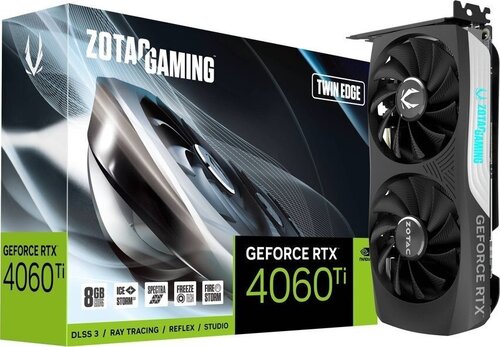 Zotac Gaming GeForce RTX 4060 Ti Twin Edge (ZT-D40610E-10M) цена и информация | Видеокарты (GPU) | 220.lv