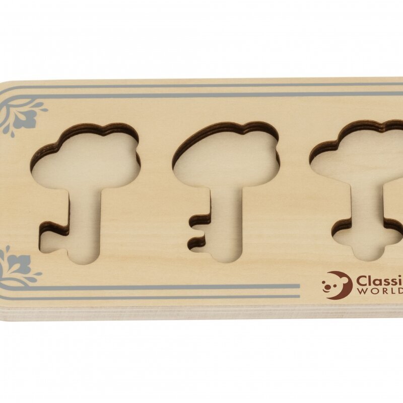 CLASSIC WORLD Montessori koka puzle - atslēgas un slēdzenes цена и информация | Puzles, 3D puzles | 220.lv